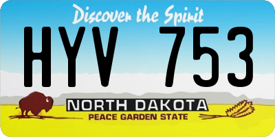 ND license plate HYV753