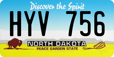 ND license plate HYV756