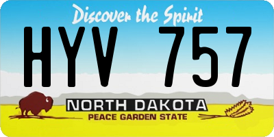 ND license plate HYV757