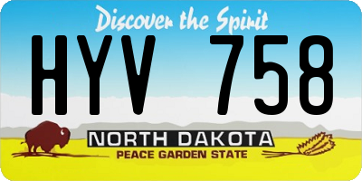 ND license plate HYV758
