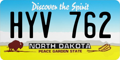 ND license plate HYV762