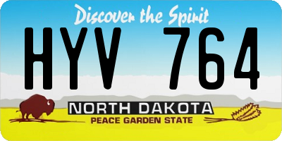 ND license plate HYV764