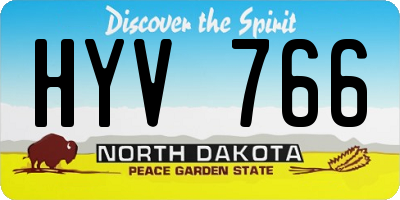 ND license plate HYV766
