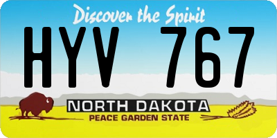 ND license plate HYV767