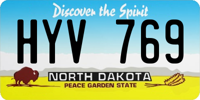 ND license plate HYV769