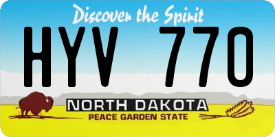 ND license plate HYV770