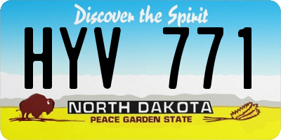ND license plate HYV771