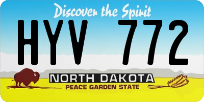 ND license plate HYV772