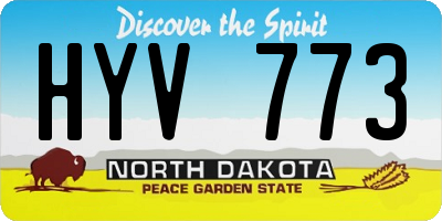 ND license plate HYV773