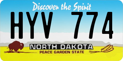 ND license plate HYV774