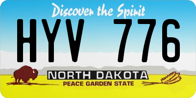 ND license plate HYV776