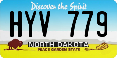 ND license plate HYV779