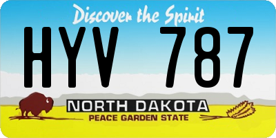 ND license plate HYV787