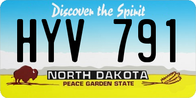 ND license plate HYV791