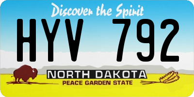 ND license plate HYV792