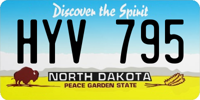 ND license plate HYV795