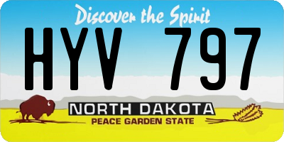 ND license plate HYV797