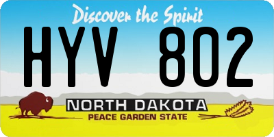 ND license plate HYV802