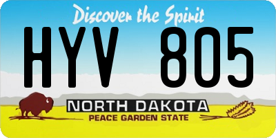 ND license plate HYV805
