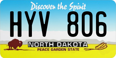 ND license plate HYV806