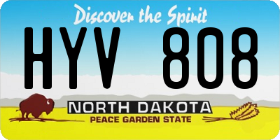 ND license plate HYV808