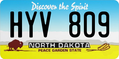 ND license plate HYV809