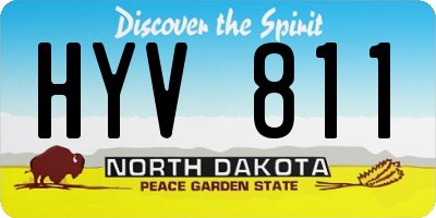 ND license plate HYV811