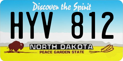 ND license plate HYV812