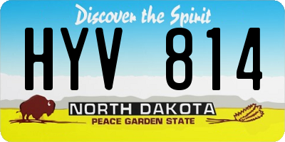 ND license plate HYV814