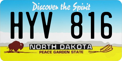 ND license plate HYV816