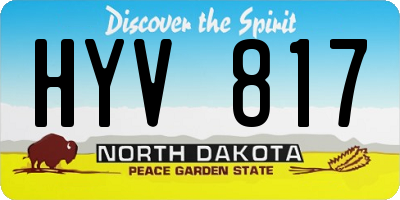 ND license plate HYV817