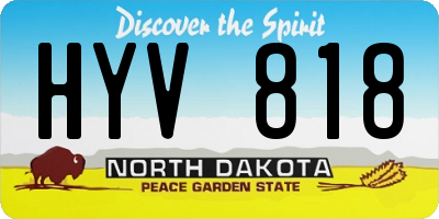 ND license plate HYV818