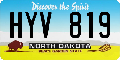 ND license plate HYV819