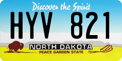 ND license plate HYV821