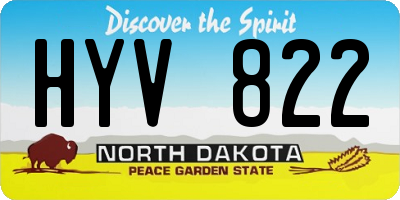 ND license plate HYV822