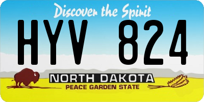 ND license plate HYV824