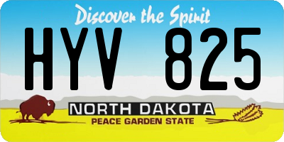 ND license plate HYV825