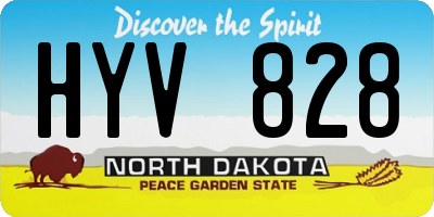 ND license plate HYV828