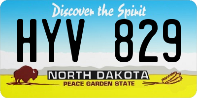 ND license plate HYV829