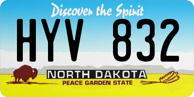 ND license plate HYV832