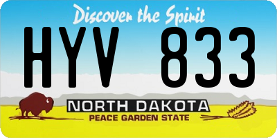 ND license plate HYV833