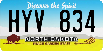 ND license plate HYV834