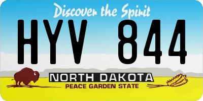 ND license plate HYV844