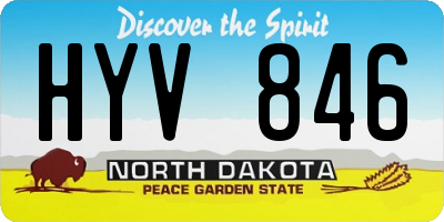 ND license plate HYV846