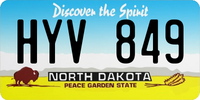ND license plate HYV849