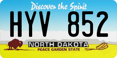 ND license plate HYV852