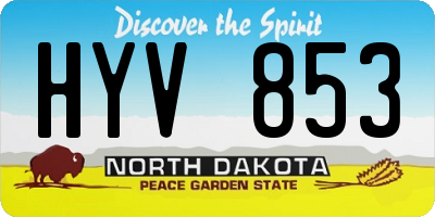 ND license plate HYV853