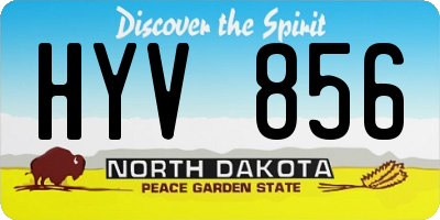 ND license plate HYV856