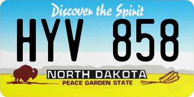 ND license plate HYV858
