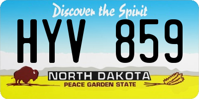 ND license plate HYV859